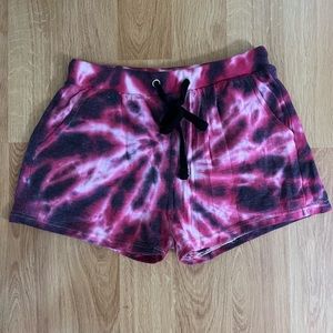 2 PR Love streak black Tye dye shorts + Thrill 94 pink & black Tye dye shorts.
